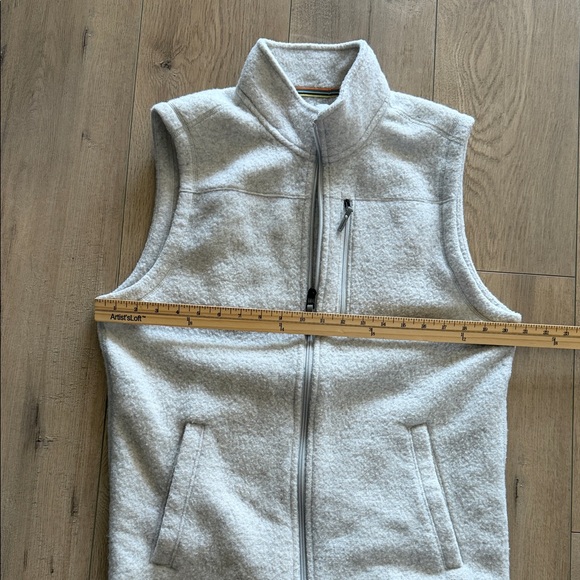 Smartwool Men's Hudson Trail Fleece Vest Size M Light Grey Heather Wool Blend - Picture 9 of 10
